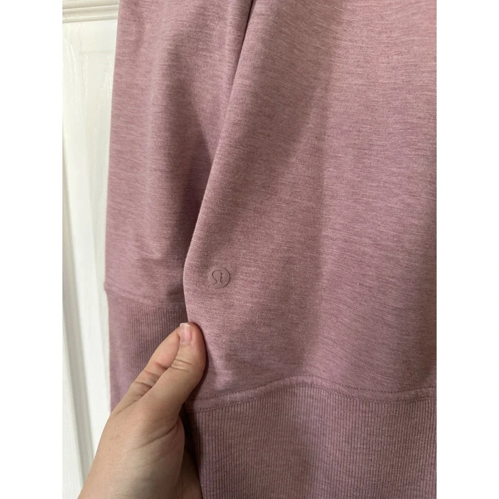 Lululemon High Lines Pullover Heathered Vintage Mauve Sz 8